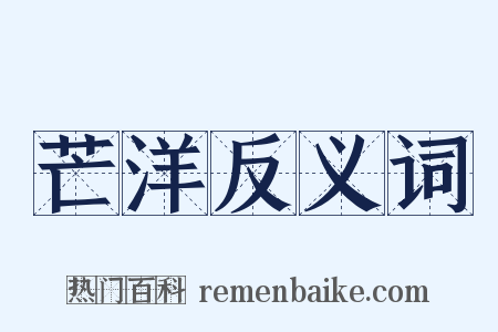 芒洋反义词是什么意思的图片